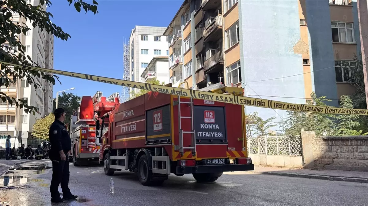 konyada apartmanda yangin 13 kisi hastaneye kaldirildi cEdgBMl7