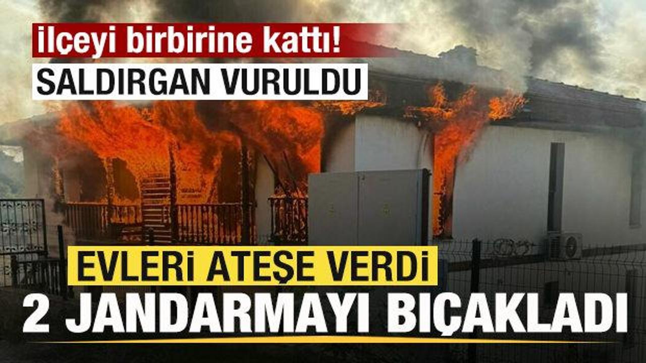 ilceyi birbirine katti evleri atese verdi 2 jandarmayi bicakladi saldirgan vuruldu rEOhpeY1.jpg