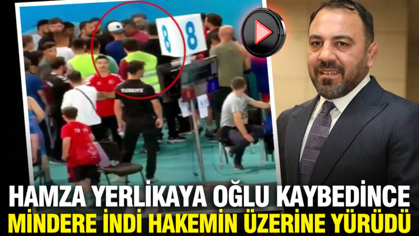 Hamza yerlikaya oglu kaybedince mindere indi hakemin uzerine yurudu gAAup5s3